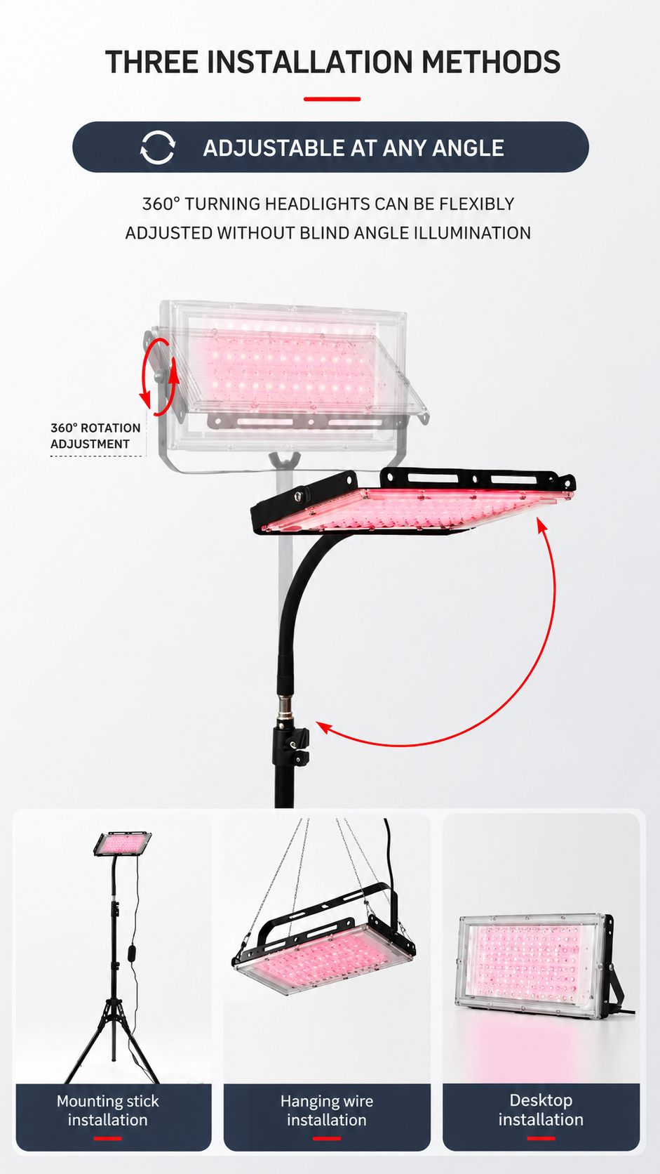 3 in 1 Infrared Red Light Therapy Lamp