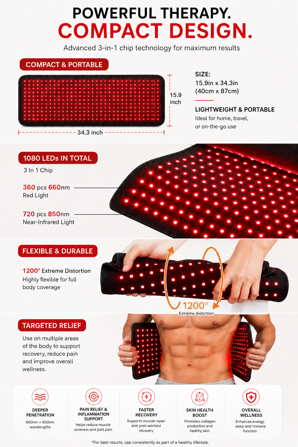 Full-Body LED Therapy Mat