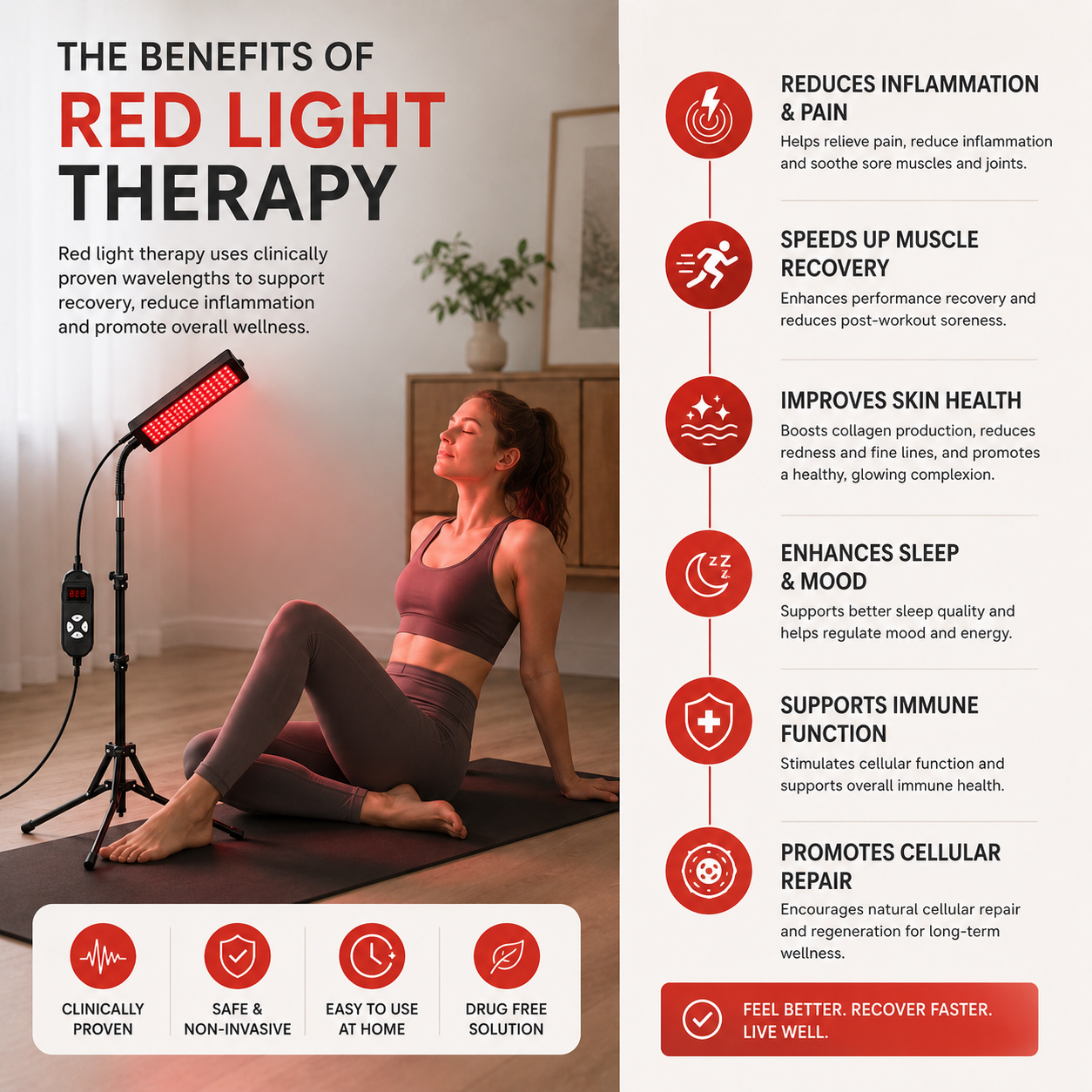 Adjustable Red Light Therapy Lamp
